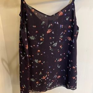 CAbi M Pinstripe Cami Tank EUC